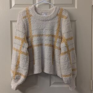 Lauren Conrad Chenille Plaid Sweater